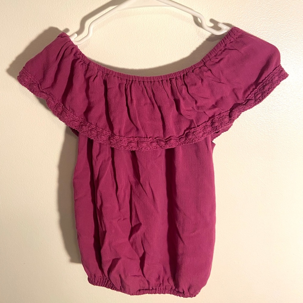 Purple Off the Shoulder Top
